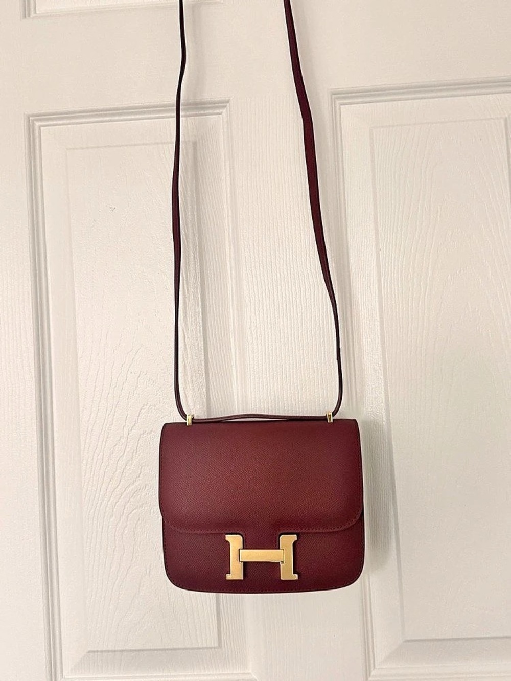 Constance Style Brown Red Crossbody Bag